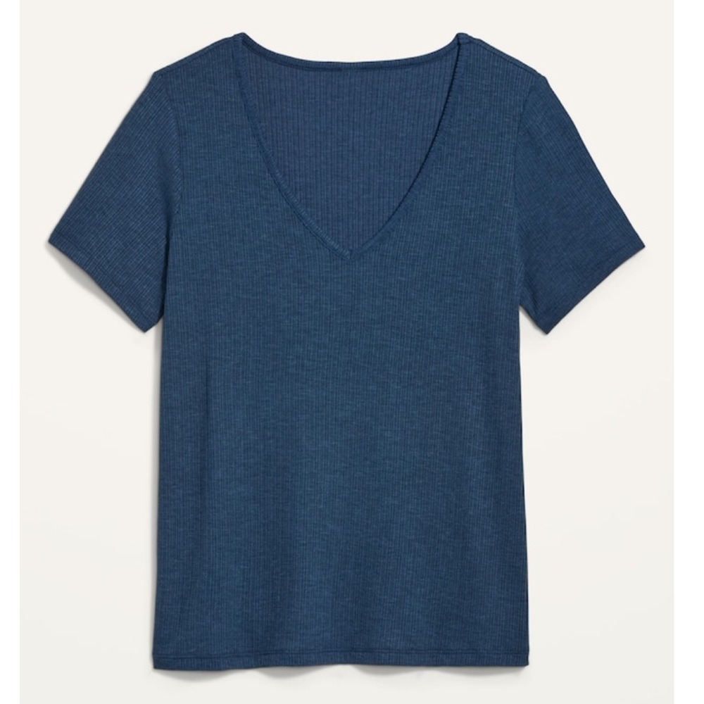 NEW luxe ribbed vneck - Picture 2 of 4